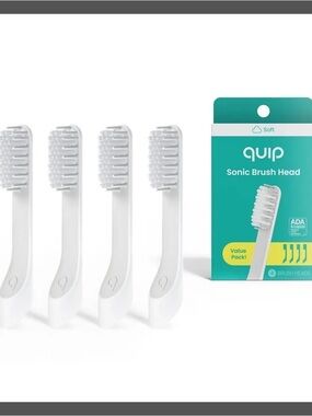quip Sonic Brush Head Replacement - White (4 Pack)